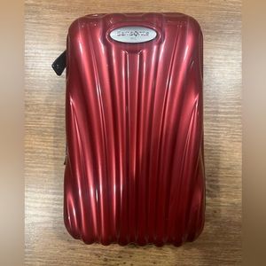 Miniature Samsonite Luggage Cosmetics Case - Red